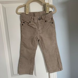 Janie and Jack Tan Corduroy Pants